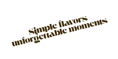 About Us 1 Simple flavors, unforgettable moments - Stylish typography with a transparent background.