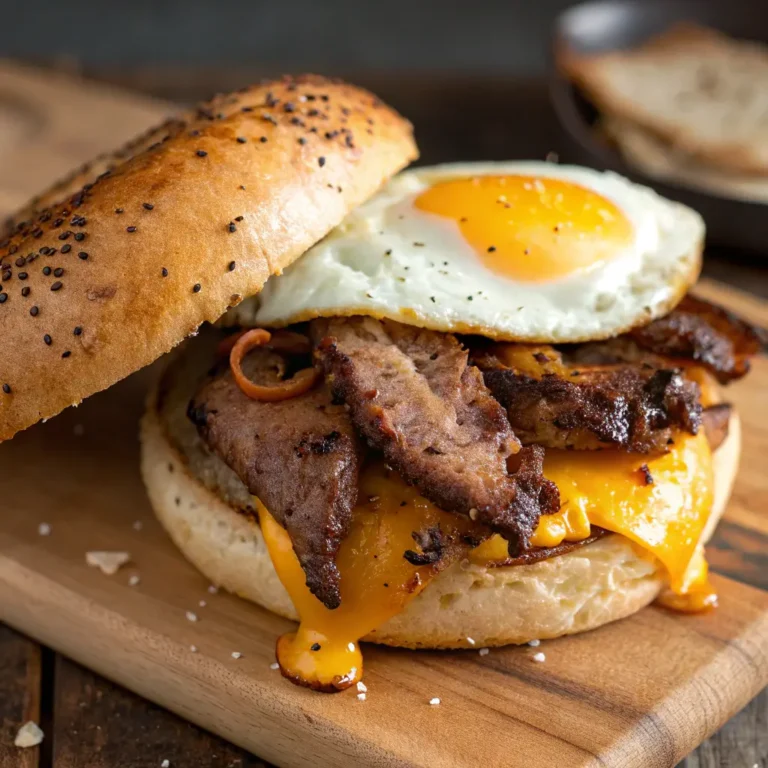 Steak Egg Cheese Bagel