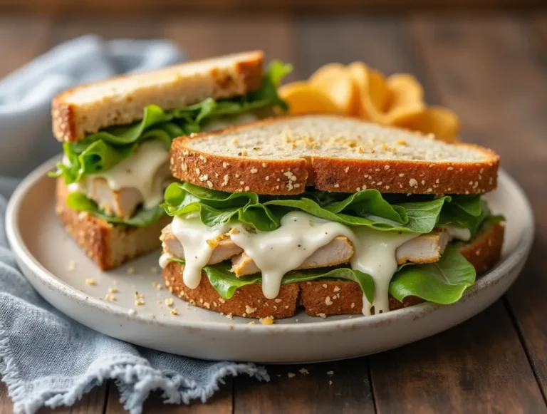 chicken caesar salad sandwich