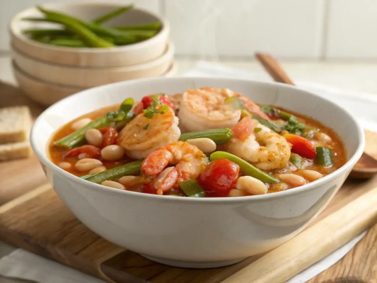 Lemony Shrimp and Bean Stew