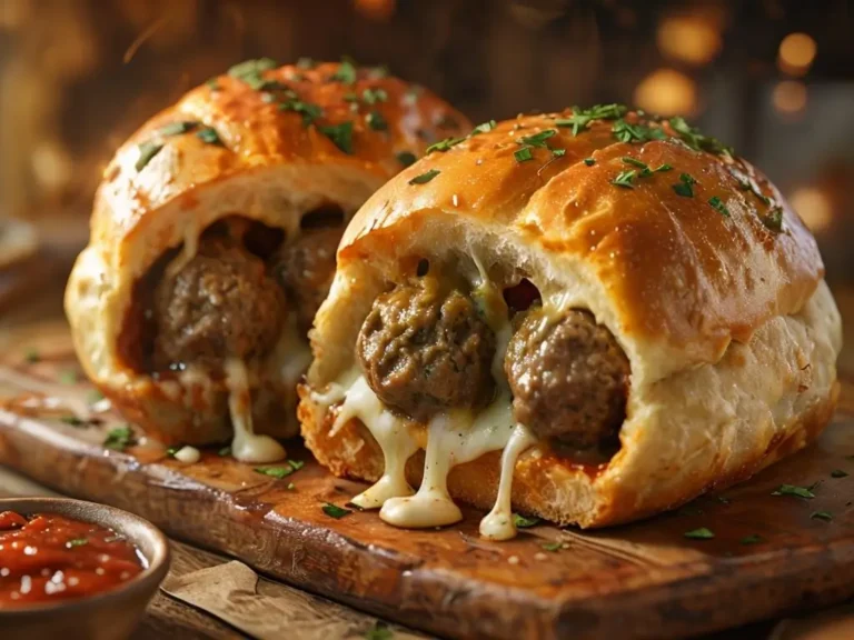 Cheesy Meatball Stuffed Bun Recipe 2 Cheesy Meatball Stuffed Bun
